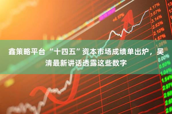 鑫策略平台 “十四五”资本市场成绩单出炉，吴清最新讲话透露这些数字